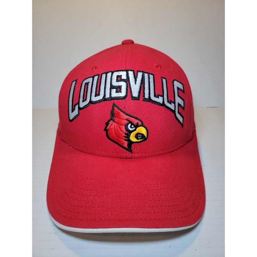 Louisville Cardinals Spelled Out Embroidered Strapback Red Hat Spellout NCAA